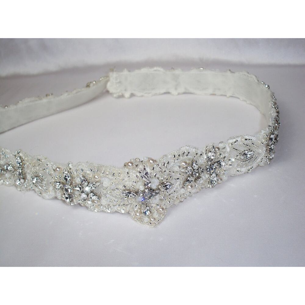 Bridal Belt Sash, Wedding Sash Rhinestone Pearl Beaded Bridal dress belt sash